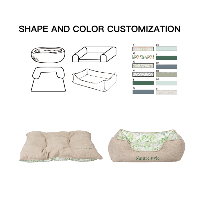 wholesale manufacturer soft luxury plush pet cushion cat dog bed pet furniture