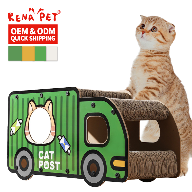 Wholesale Car Shape Scratcher Cat Cardboard House