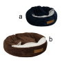 Manufacturer wholesale warm corduroy cat bed with cover blue brown