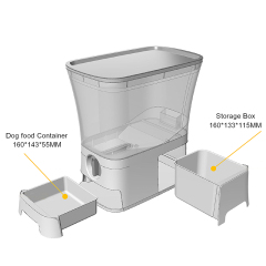Manufacturer wholesale luxury plastic cat pet dog food storage container