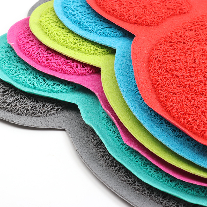 Manufacturer wholesale multi-colors PVC dog cat litter feeding mat