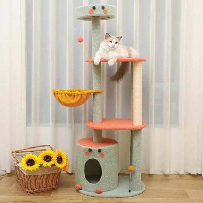 Manufacturer wholesale cute design scratcher cat climbing tree