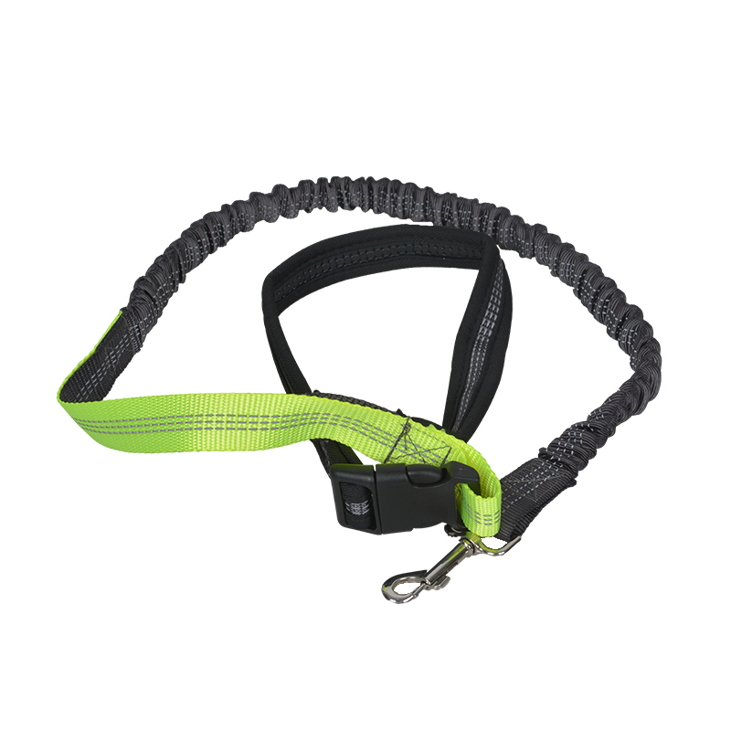 Manufacturer wholesale green orange grey reflective dog leash with pocket outdoor use