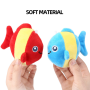 Wholesale Cute Plush Squeaky Catnip Cat Fish Toy