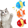 Wholesale Cute Plush Squeaky Catnip Cat Fish Toy