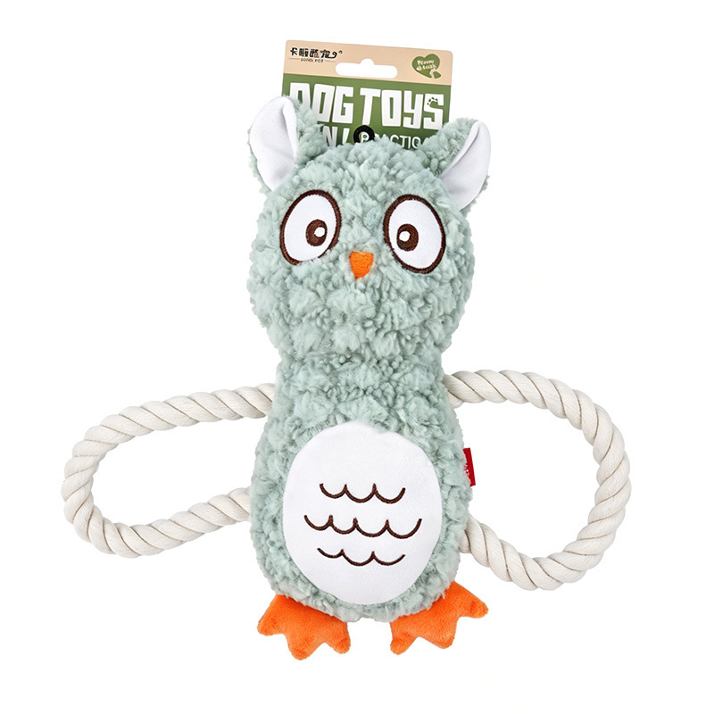 Wholesale Custom Logo Chew Cute Dog Toys Plush with Rope