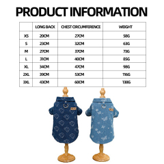 Wholesale Blue Cowboy Cat Pet Apparel Dog Shirt
