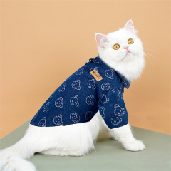 Wholesale Blue Cowboy Cat Pet Apparel Dog Shirt