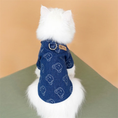 Wholesale Blue Cowboy Cat Pet Apparel Dog Shirt
