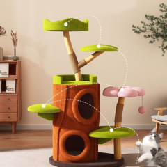 Wholesale Solid Wood Luxury Cat House Tree