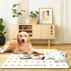Wholesale Rectangle Double-sided Anti-slip Waterproof Easy Clean Cat Dog Pet Feeding Mat