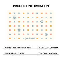 Wholesale Rectangle Double-sided Anti-slip Waterproof Easy Clean Cat Dog Pet Feeding Mat