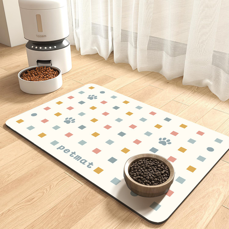 Wholesale Rectangle Double-sided Anti-slip Waterproof Easy Clean Cat Dog Pet Feeding Mat