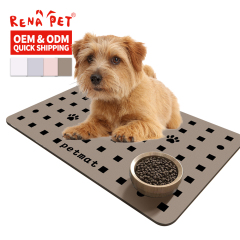 Wholesale Rectangle Double-sided Anti-slip Waterproof Easy Clean Cat Dog Pet Feeding Mat