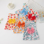 Wholesale Summer Bowknot Flower Dot Design Cat Dog Dress