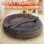 Wholesale Manufacturer Custom Logo Soft Warm Plush Pet Supplier Dog Cat Cave Bed