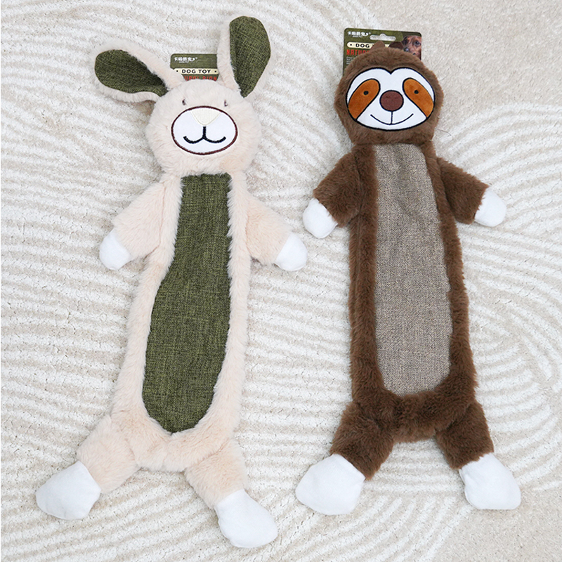 Manufacturer wholesale short plush solth rabbit bear dog chewing toy