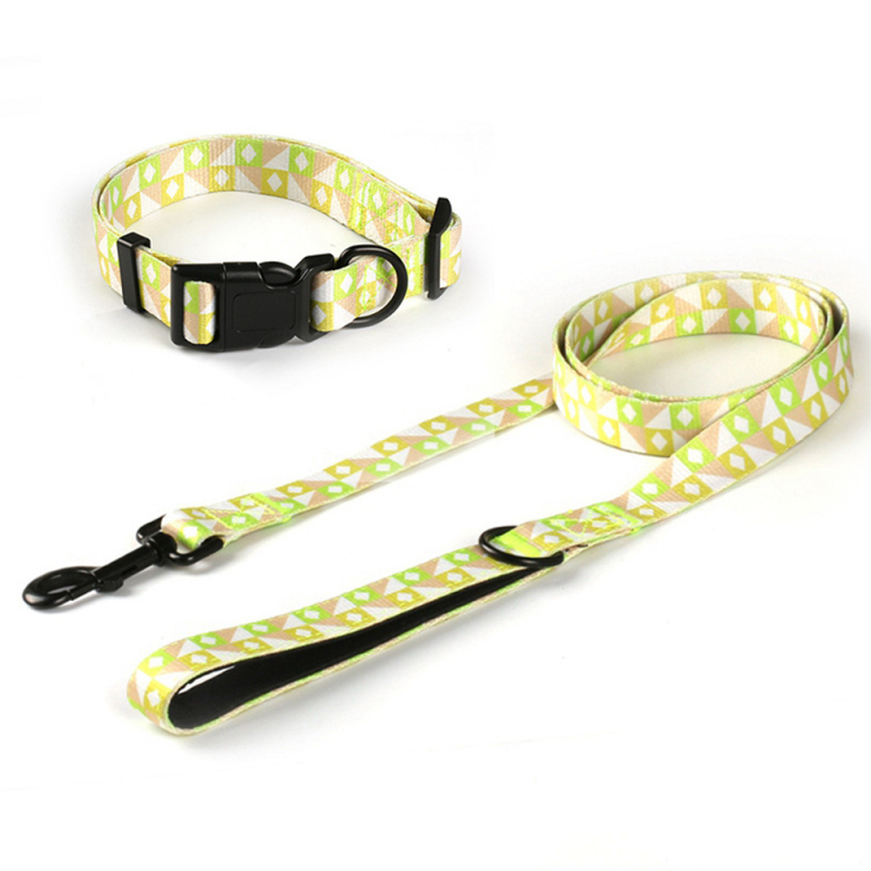 Wholesale Adjustable Cheap Custom Logo Dog Collar and Leash Set