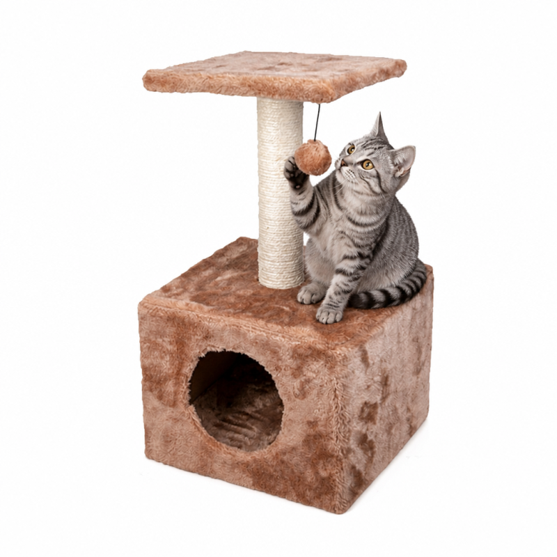 Manufacturer Wholesale Short Plush Sisal Cat Tree House