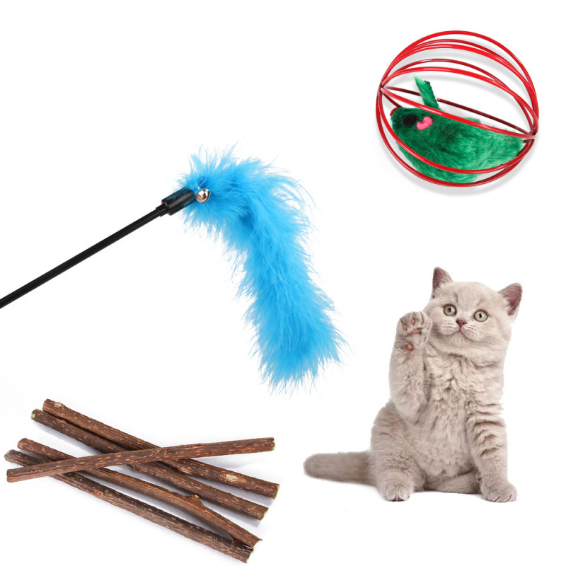 Manufacturer wholesale 28 packs fish ball mouse cat tunnel toys set