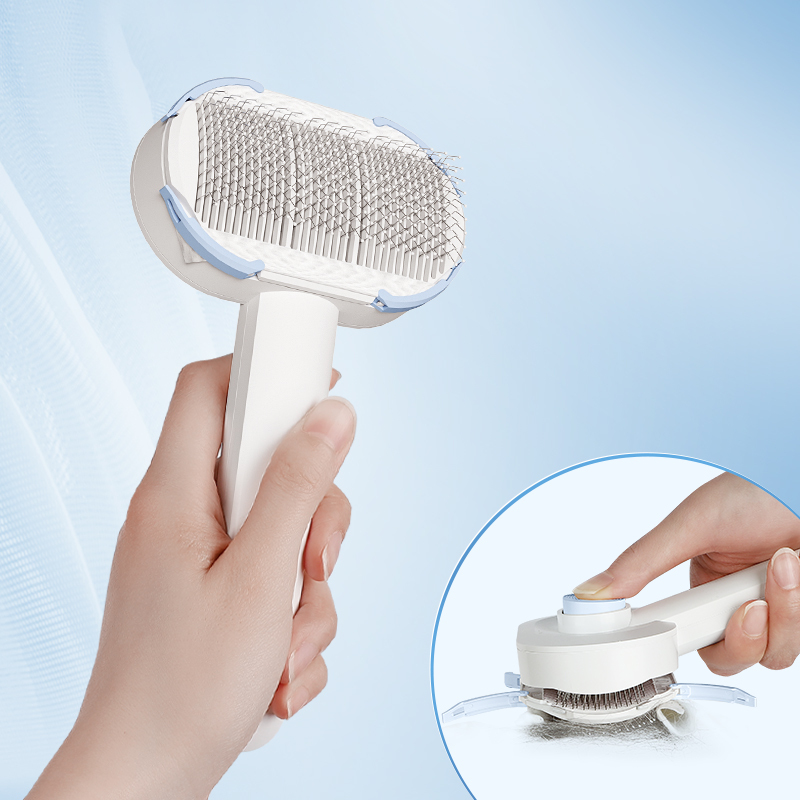 Manufacturer wholesale hair removal tool cat dog brush with wet tissue