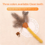 Wholesale Short Plush Feather Silvervine Cat Stick Toy