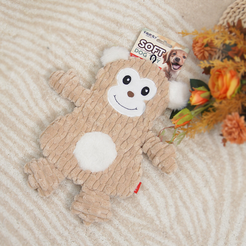 Manufacturer wholesale short plush monkey fox frog dog chewing toy