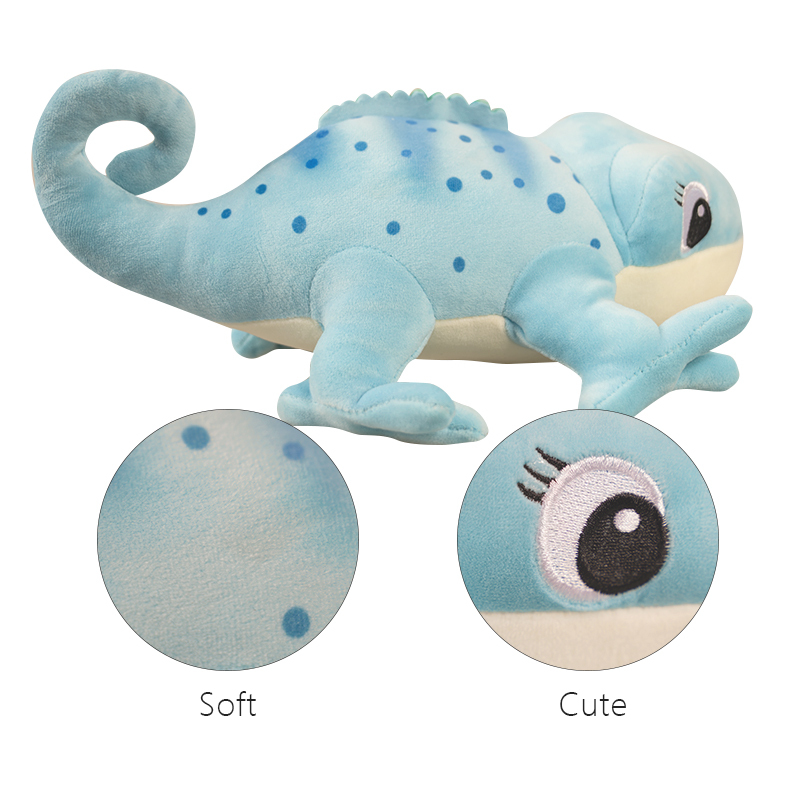 Manufacturer wholesale green blue cute dog gecko plush toys