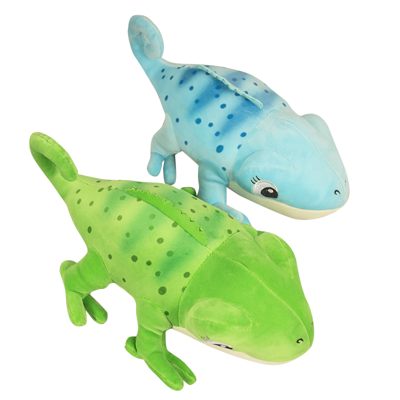 Manufacturer wholesale green blue cute dog gecko plush toys