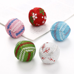wholesale manufacturer christmas cat toy catnip ball
