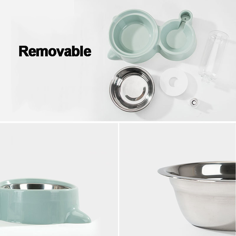 Manufacturer wholesale 500ml removable cat pet dog water bottle dispenser and bowl