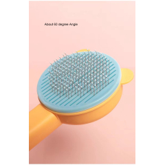 Manufacturer wholesale one button remove yellow green cheap dog cat comb