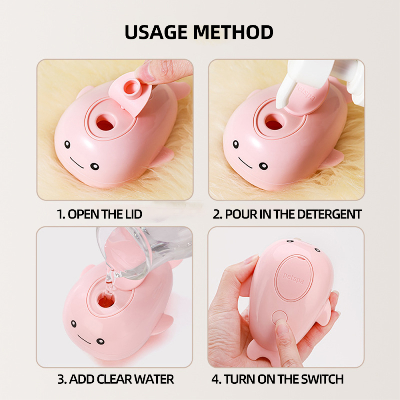 Wholesale USB Charging Soft Cat Steam Pet Shower Brush