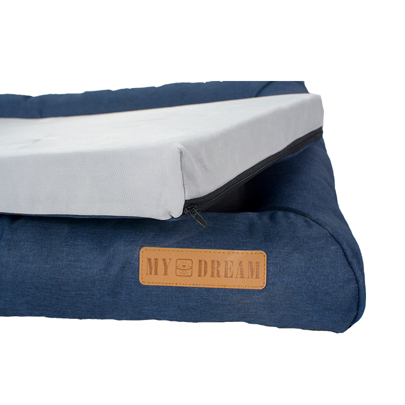 Manufacturer wholesale blue grey sofa cushion memory foam cooling dog bed orthopedic series