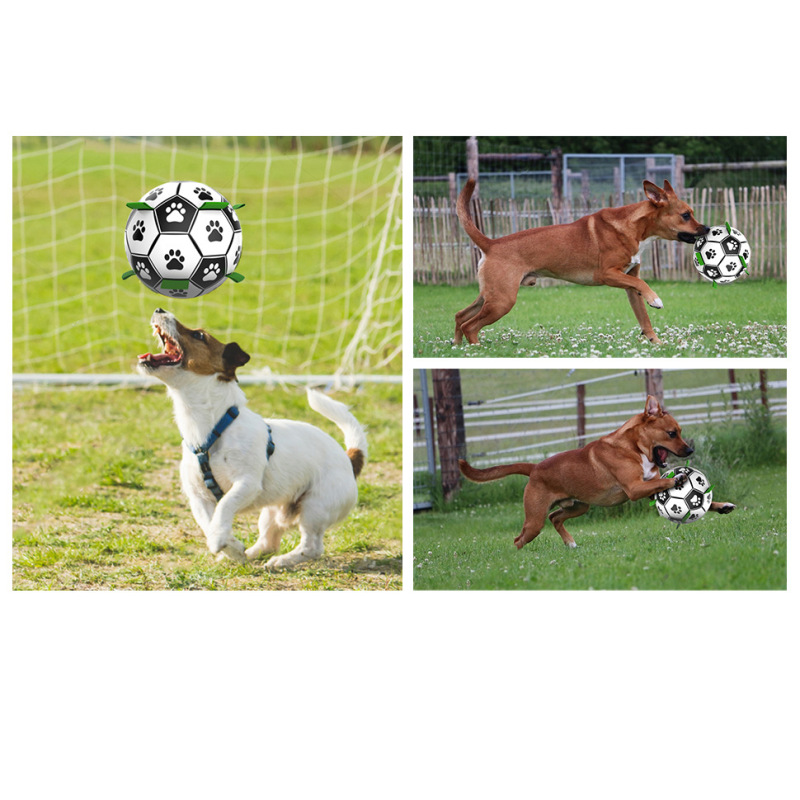 Manufacturer wholesale soccer good bounce dog rubber ball toy