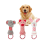 Manufacturer wholesale short plush rope cute pink dog toys set valentines day