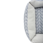 Manufacturer wholesale linen cotton stuffed grey pet dog warm soft bed