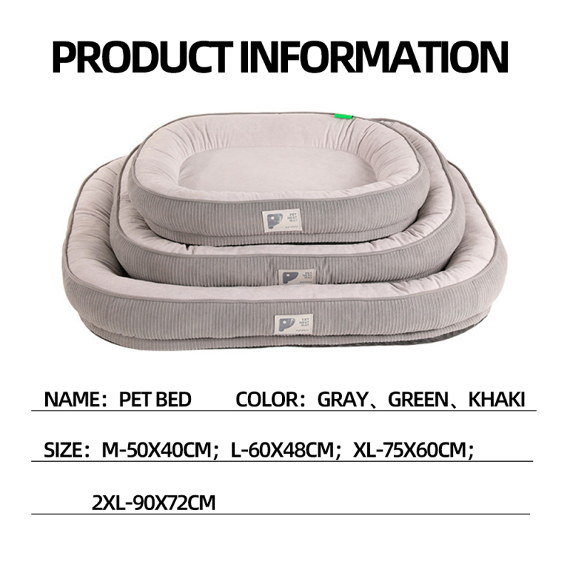 Wholesale Custom Logo Short Plush Thickened Sponge Pet Product Cat Dog Bed Large