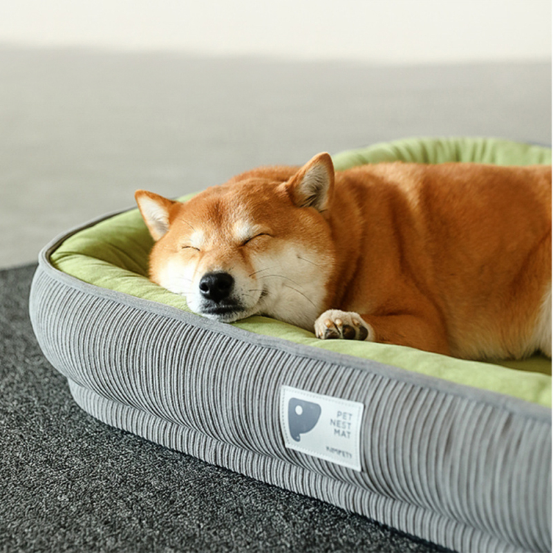 Wholesale Custom Logo Short Plush Thickened Sponge Pet Product Cat Dog Bed Large
