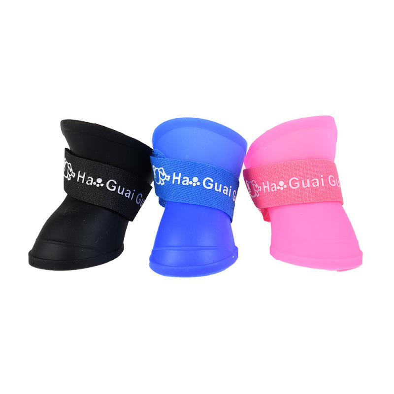 Wholesale Custom Color Anti-slip Waterproof Rain Pet Dog Shoes