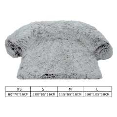 Manufacturer wholesale soft warm plush grey pink washable blanket dog large bed