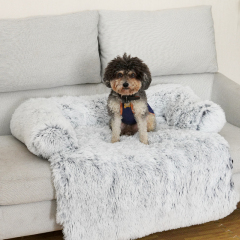 Manufacturer wholesale soft warm plush grey pink washable blanket dog large bed
