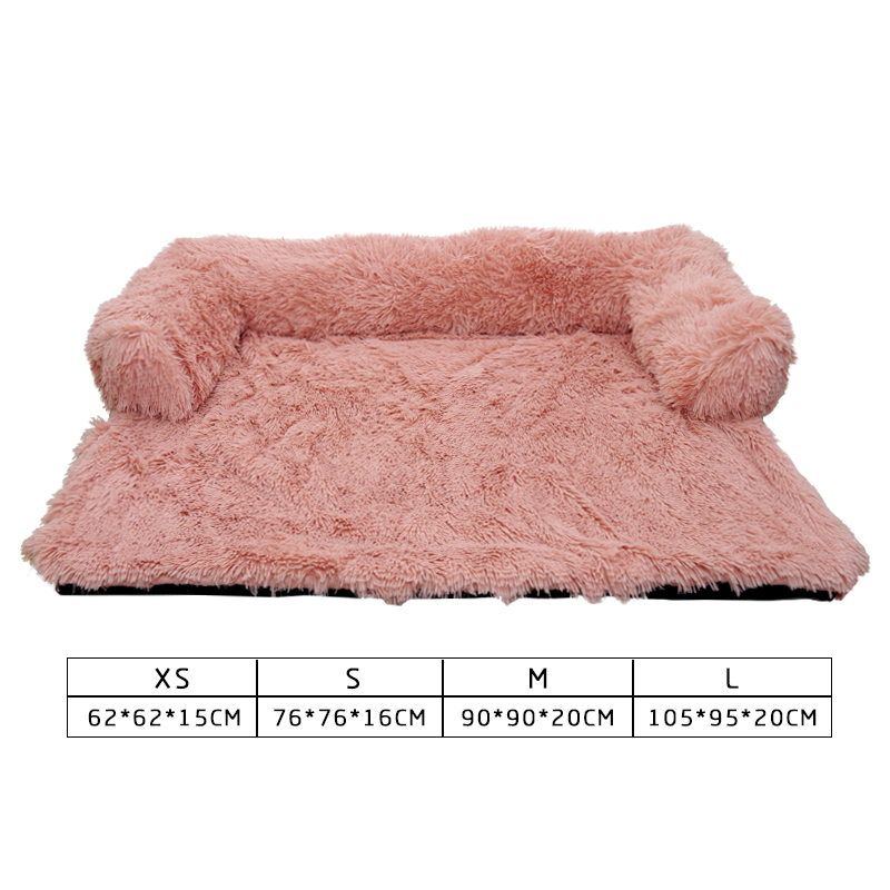 Manufacturer wholesale soft warm plush grey pink washable blanket dog large bed