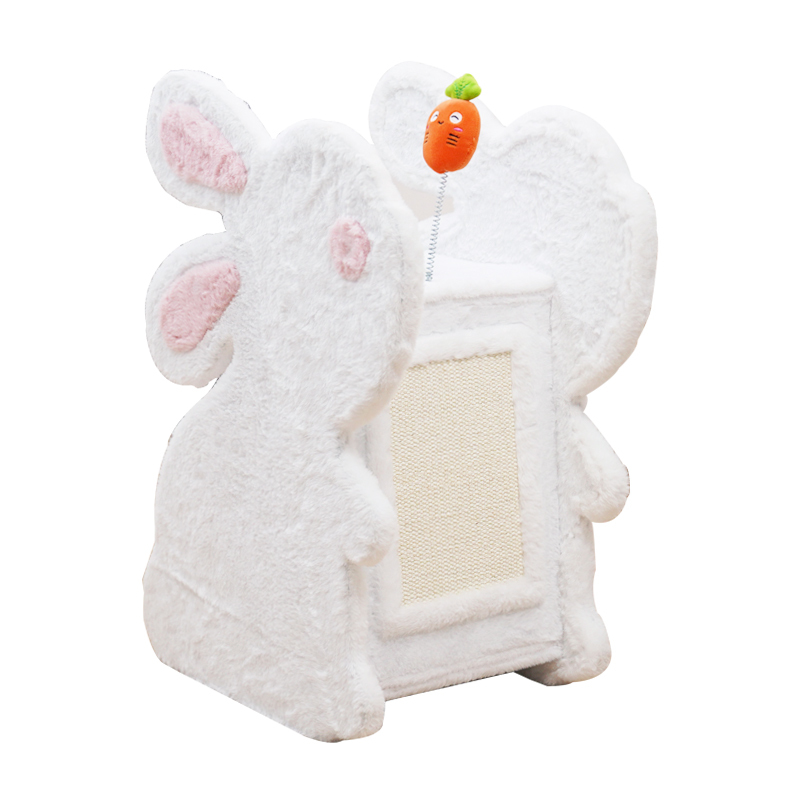 Manufacturer wholesale cute rabbit design detachable cat scratcher