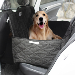 wholesale manufacturer large black waterproof foldable washable carrier pet dog car seat cover