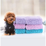 Manufacturer wholesale custom logo soft pet grooming towel for dog grey pink blue green