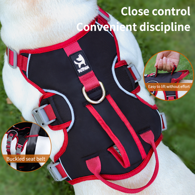 Wholesale Reflective Stripe Large Dog Harness Breathable