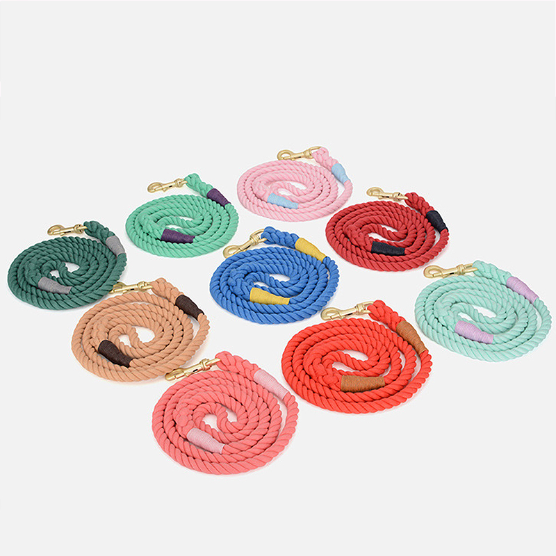 Manufacturer wholesale multi-colors thick outdoor pet dog rope leash