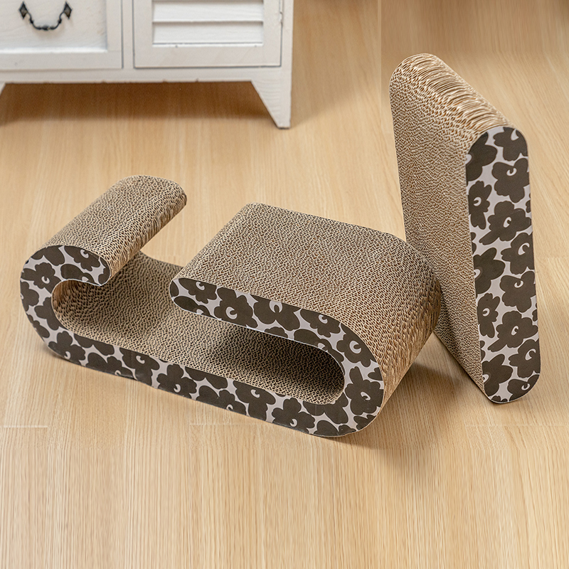 Manufacturer wholesale black pattern corrugated cat scratcher cardboard
