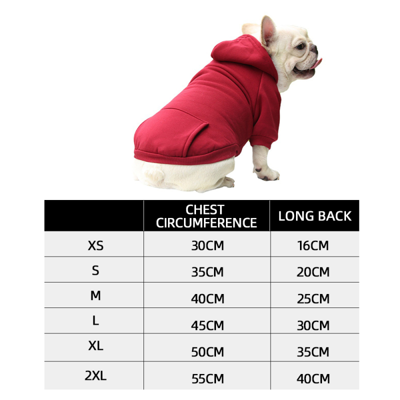 Wholesale Winter Warm Blank Pet Clothes Dog Hoodie